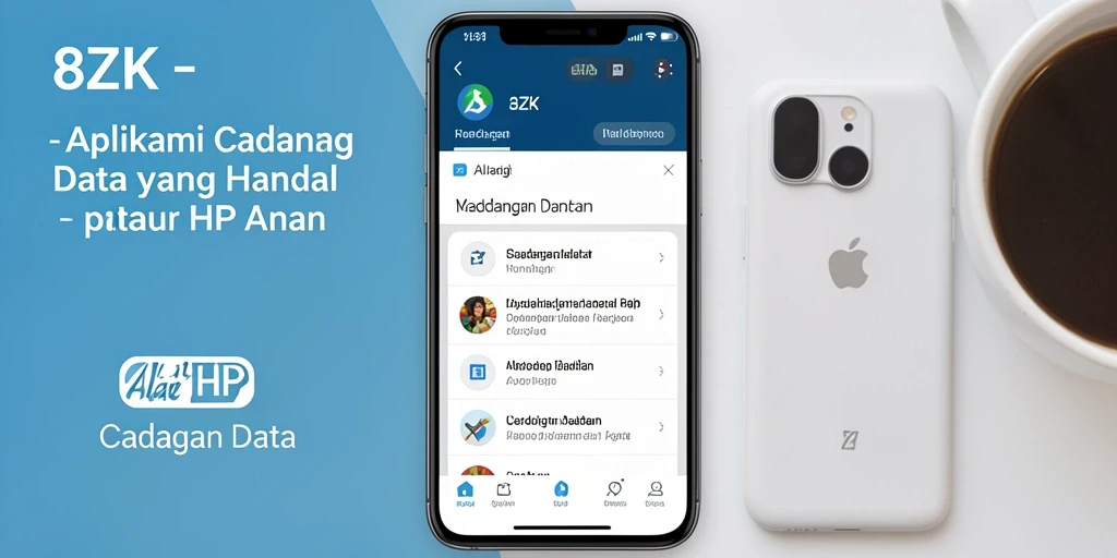 Tampilan antarmuka aplikasi Cadangan Data 8ZK yang modern dan praktis.