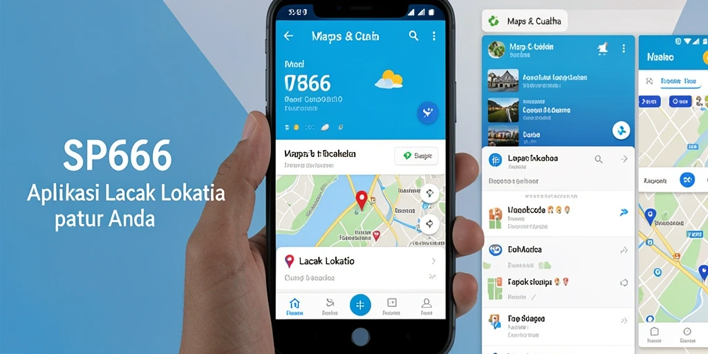 Antarmuka SP666 yang menunjukkan lokasi dengan jelas dan terperinci.