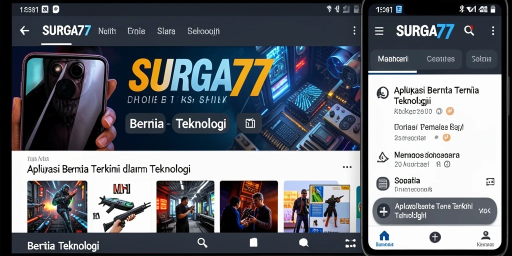 Antarmuka sederhana dan intuitif dari aplikasi SURGA77.