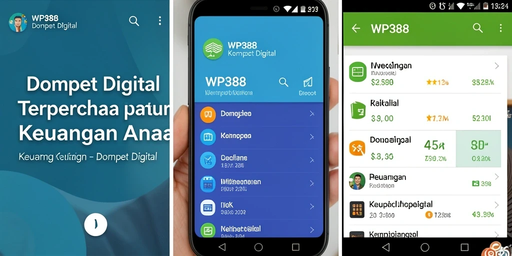 Tampilan antarmuka utama WP888 dengan fitur Dompet Digital yang mudah digunakan.
